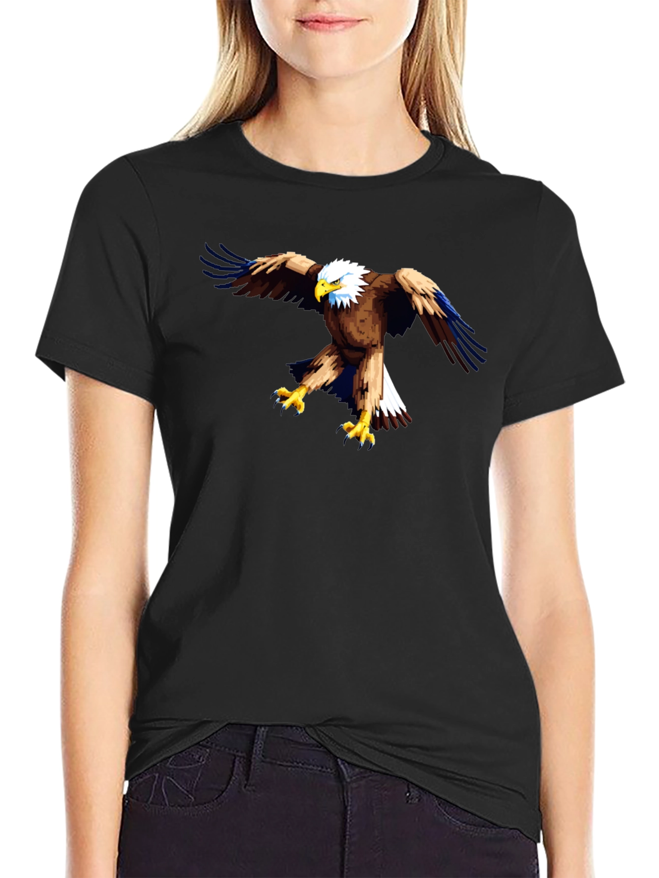 Black Eagle Graphic T-Shirt - Bold Patriotic Style view 2
