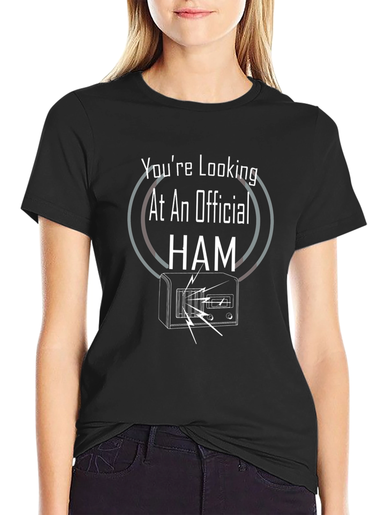 Black Official HAM Radio T-Shirt view 2