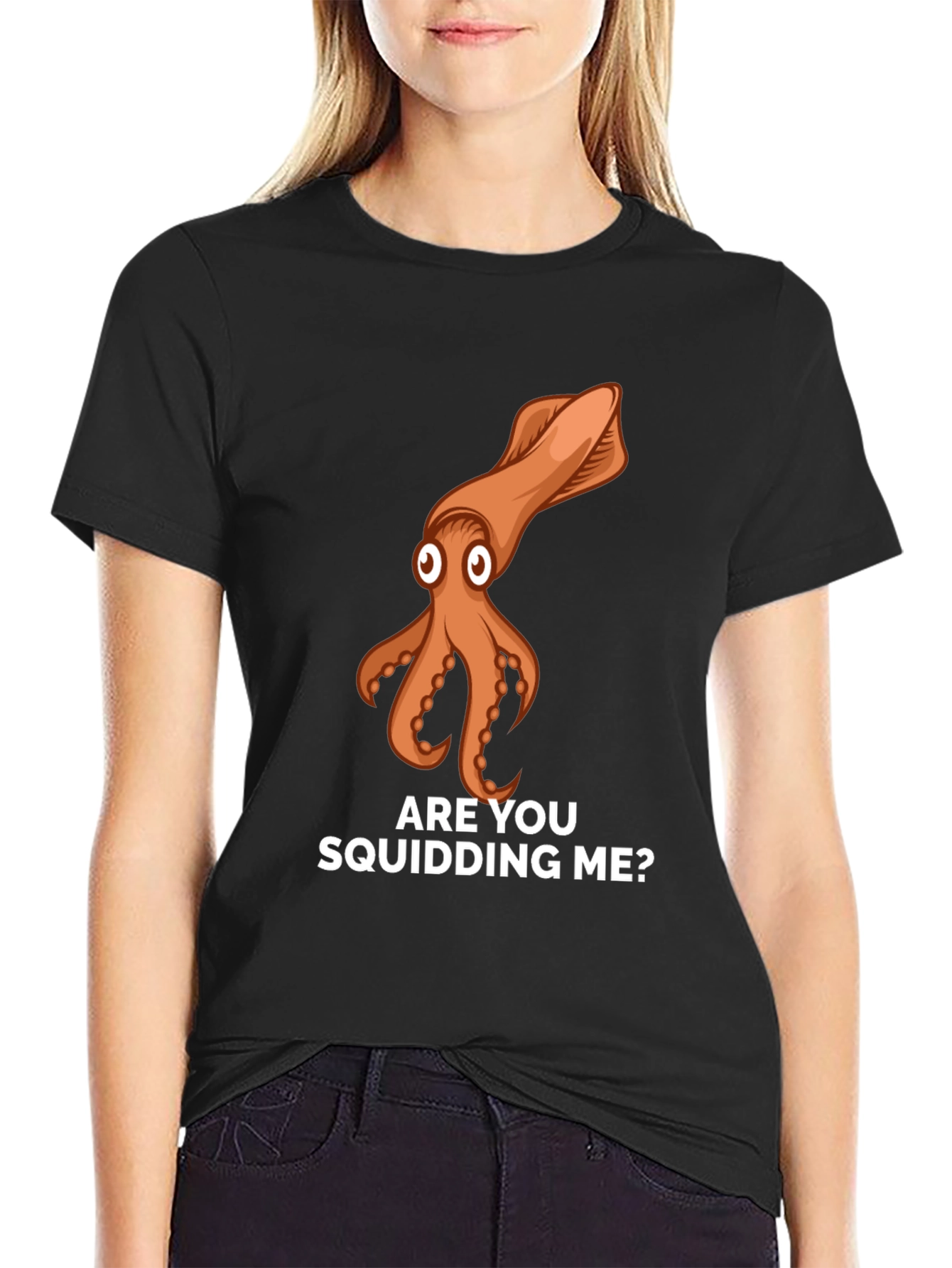 Black Are You Squidding Me? Graphic T-Shirt view 2