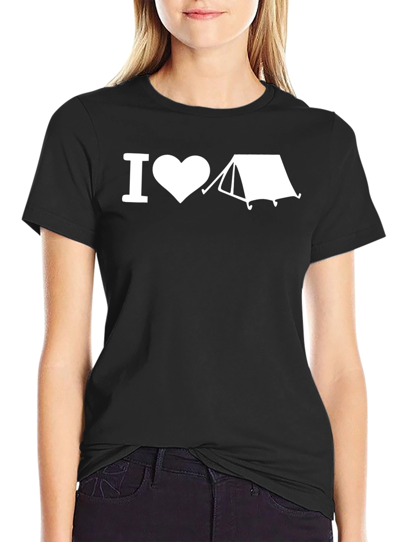 I Love Camping Graphic Tee - Black - 2