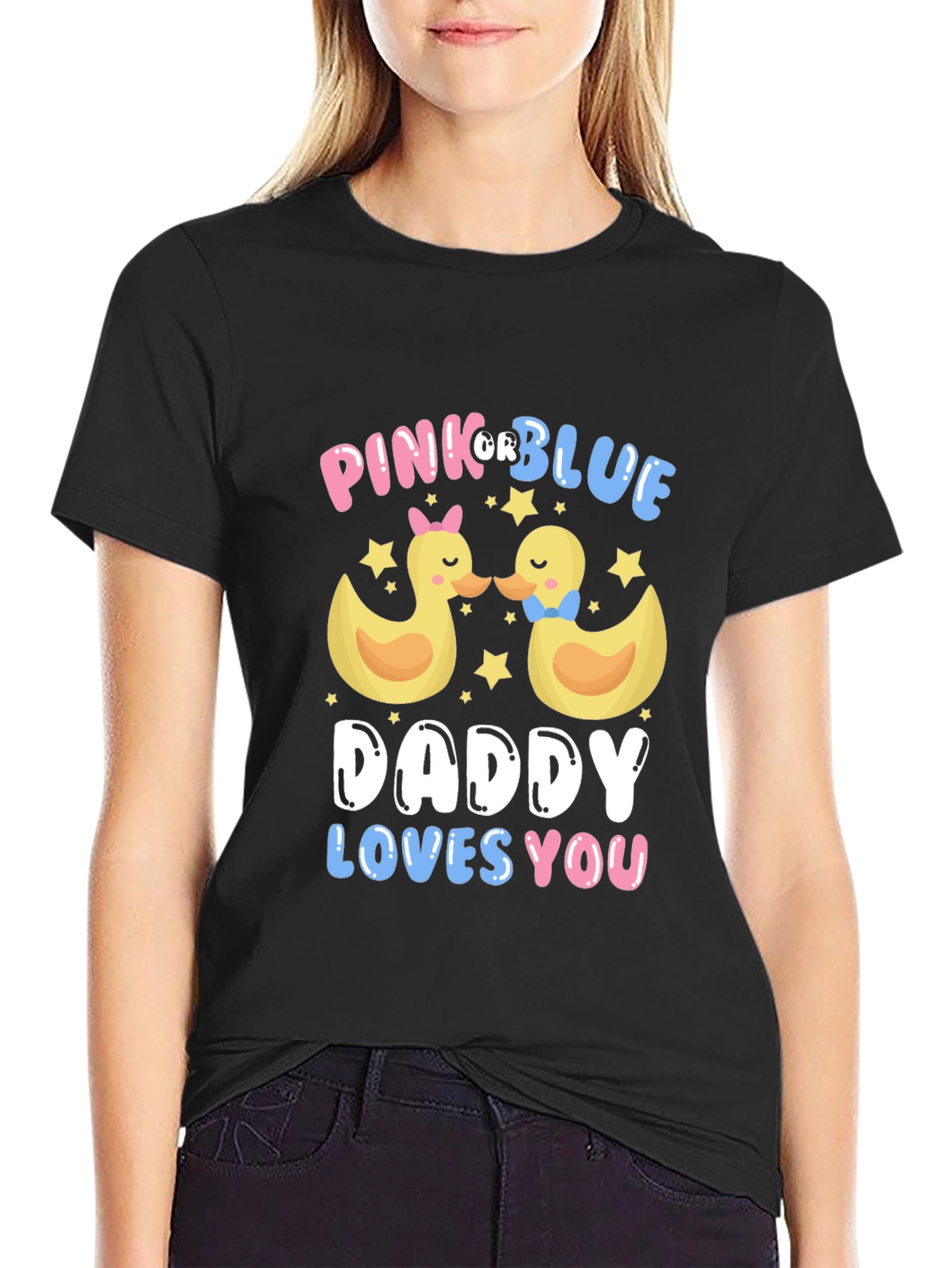 Pink or Blue Daddy Loves You T-Shirt - 2