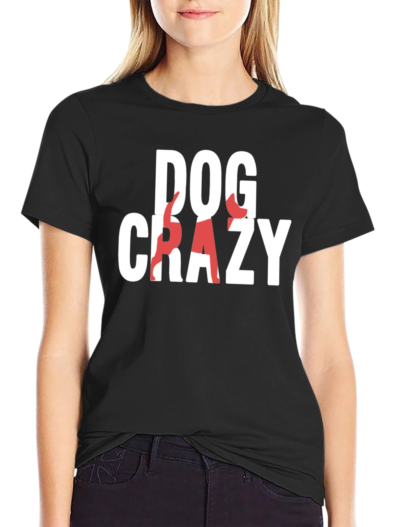 Black Dog Crazy Graphic T-Shirt - Black view 2