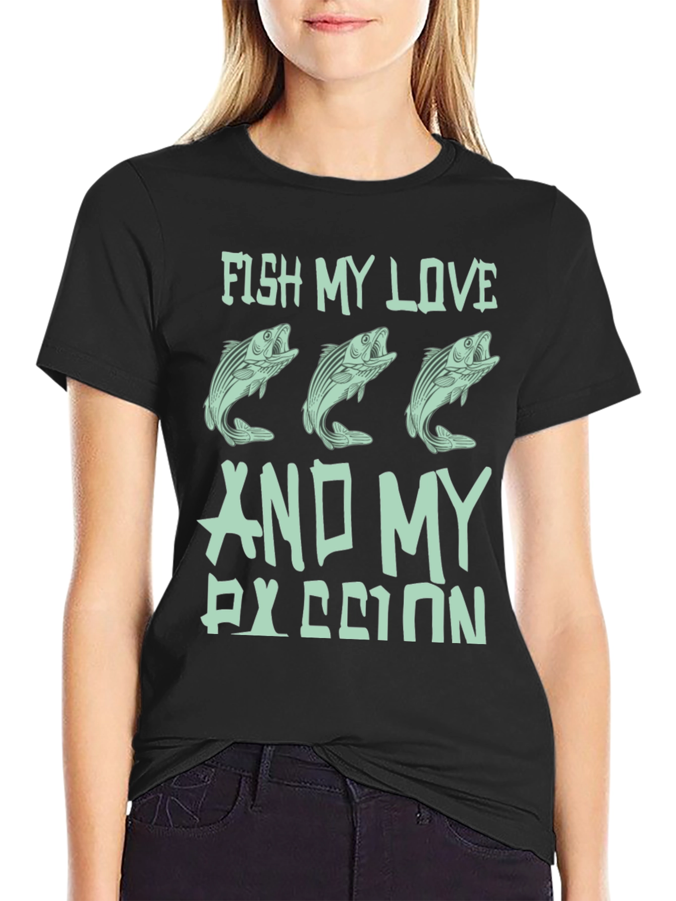 Black Fish My Love & My Passion T-Shirt view 2