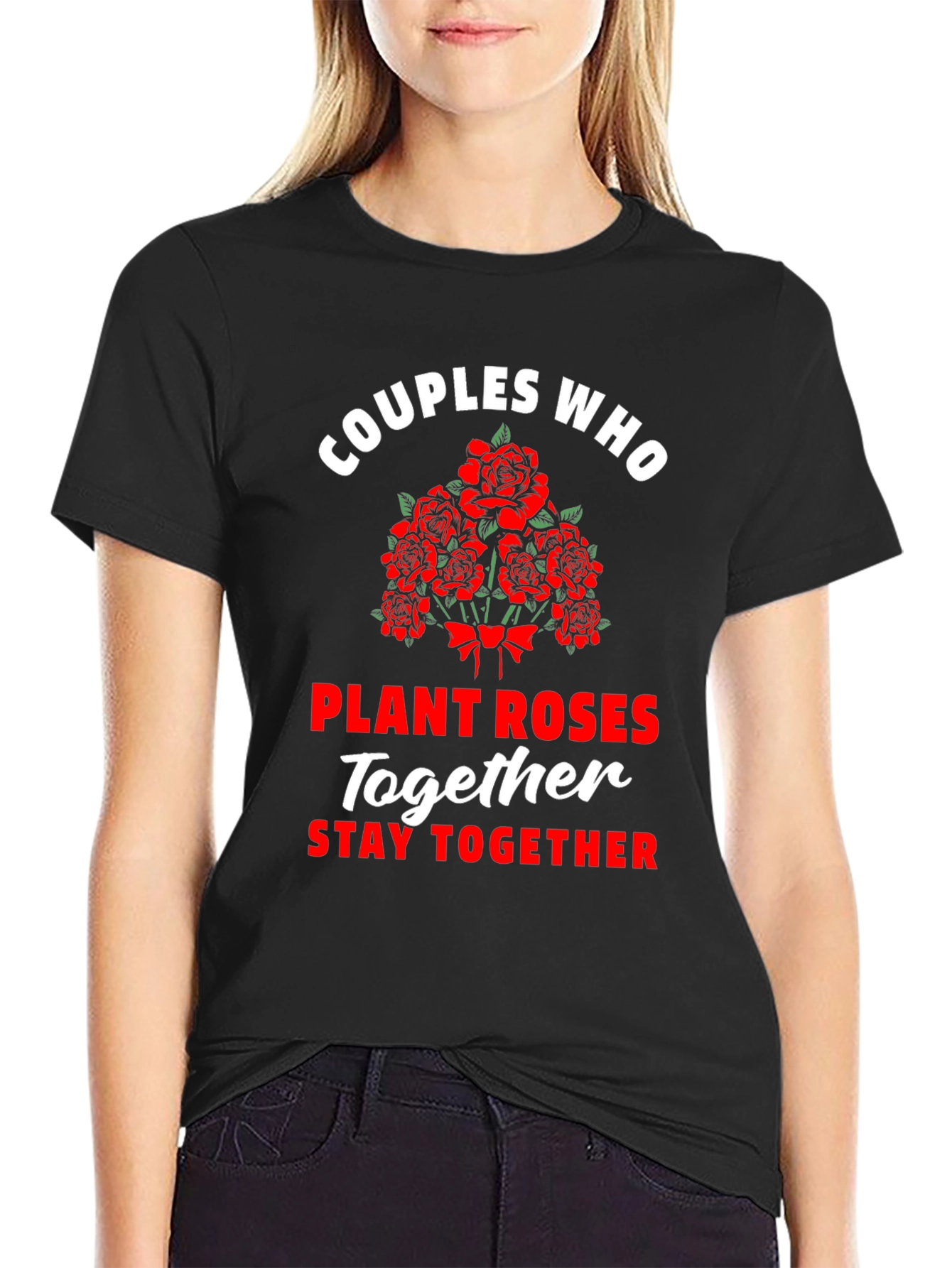 Black Couples Who Plant Roses T-Shirt view 2
