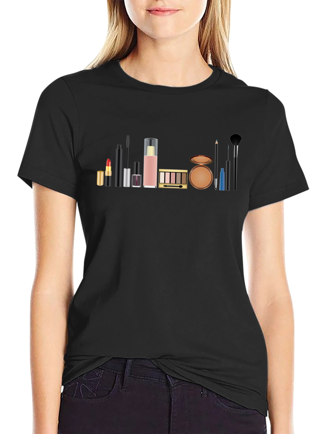 Black Makeup Lover's T-Shirt view 2
