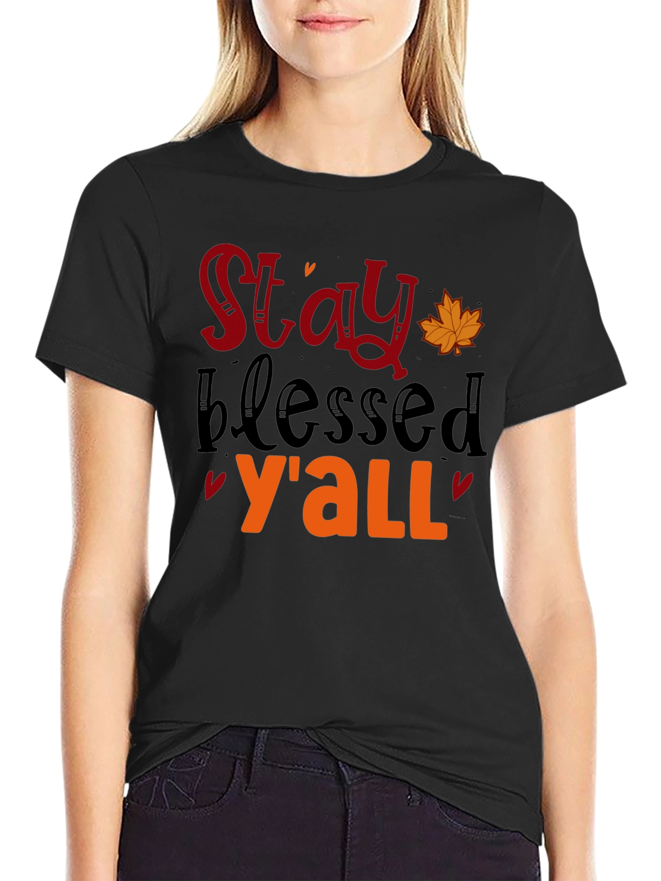 Black Stay Blessed Y'all Graphic Tee view 2