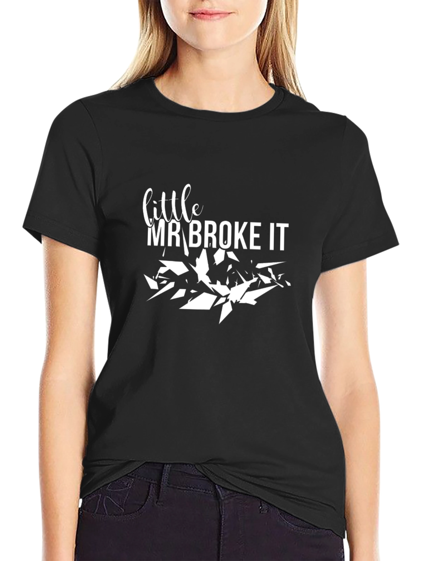 Black Mr. Broke It Graphic T-Shirt view 2