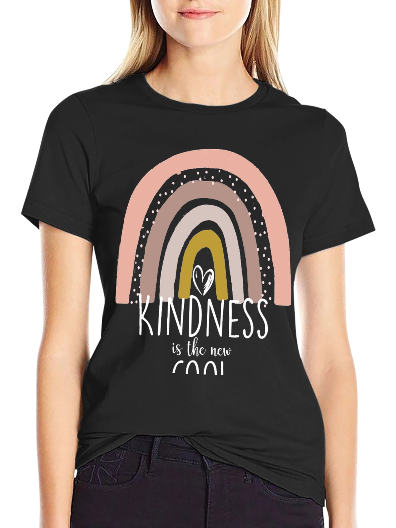 Black Kindness is Cool Graphic Tee - Unisex view 2