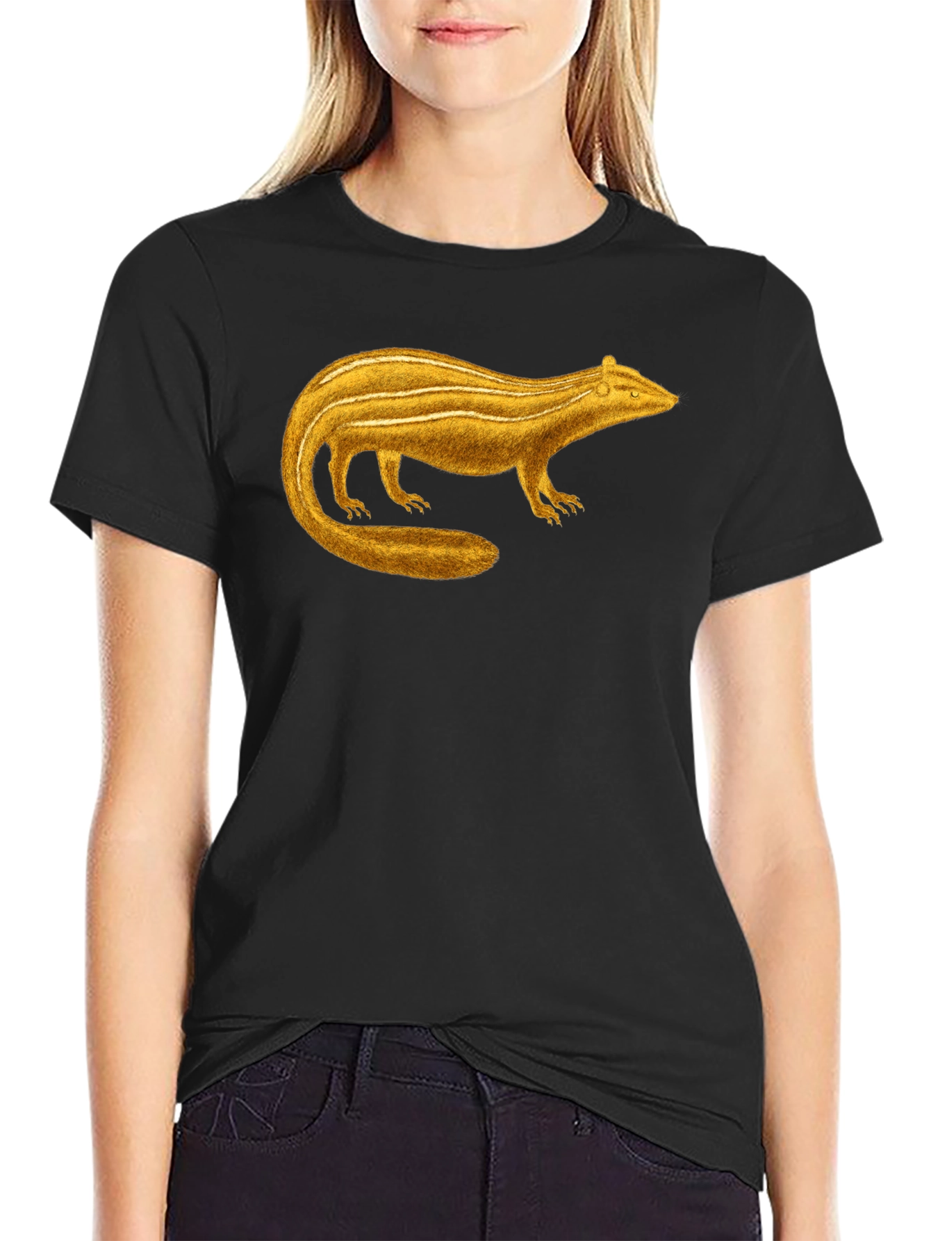 Black Golden Bandicoot Graphic Tee - Unisex Black T-Shirt view 2