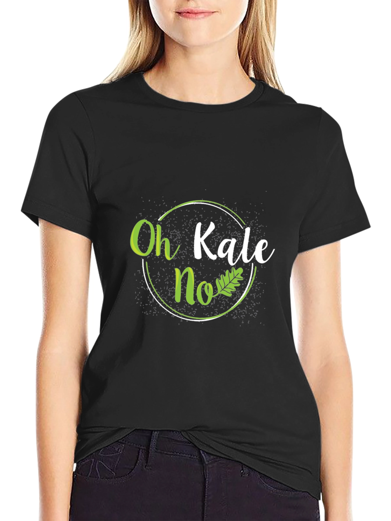 Black Oh Kale No Funny Graphic Tee view 2