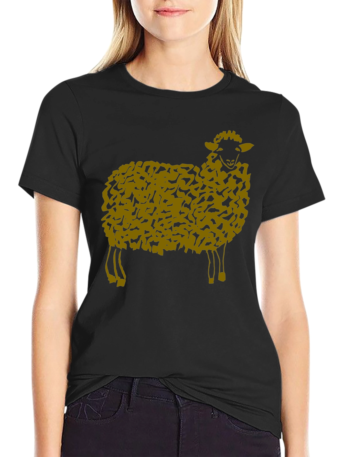 Black Sheep Graphic Black T-Shirt view 2