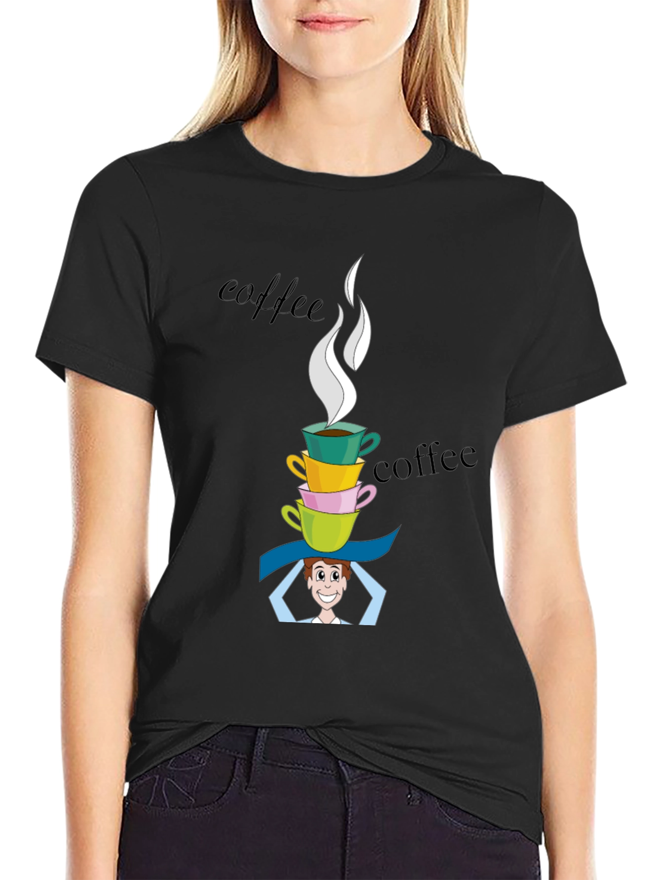 Black Coffee Stack Programmer T-Shirt view 2