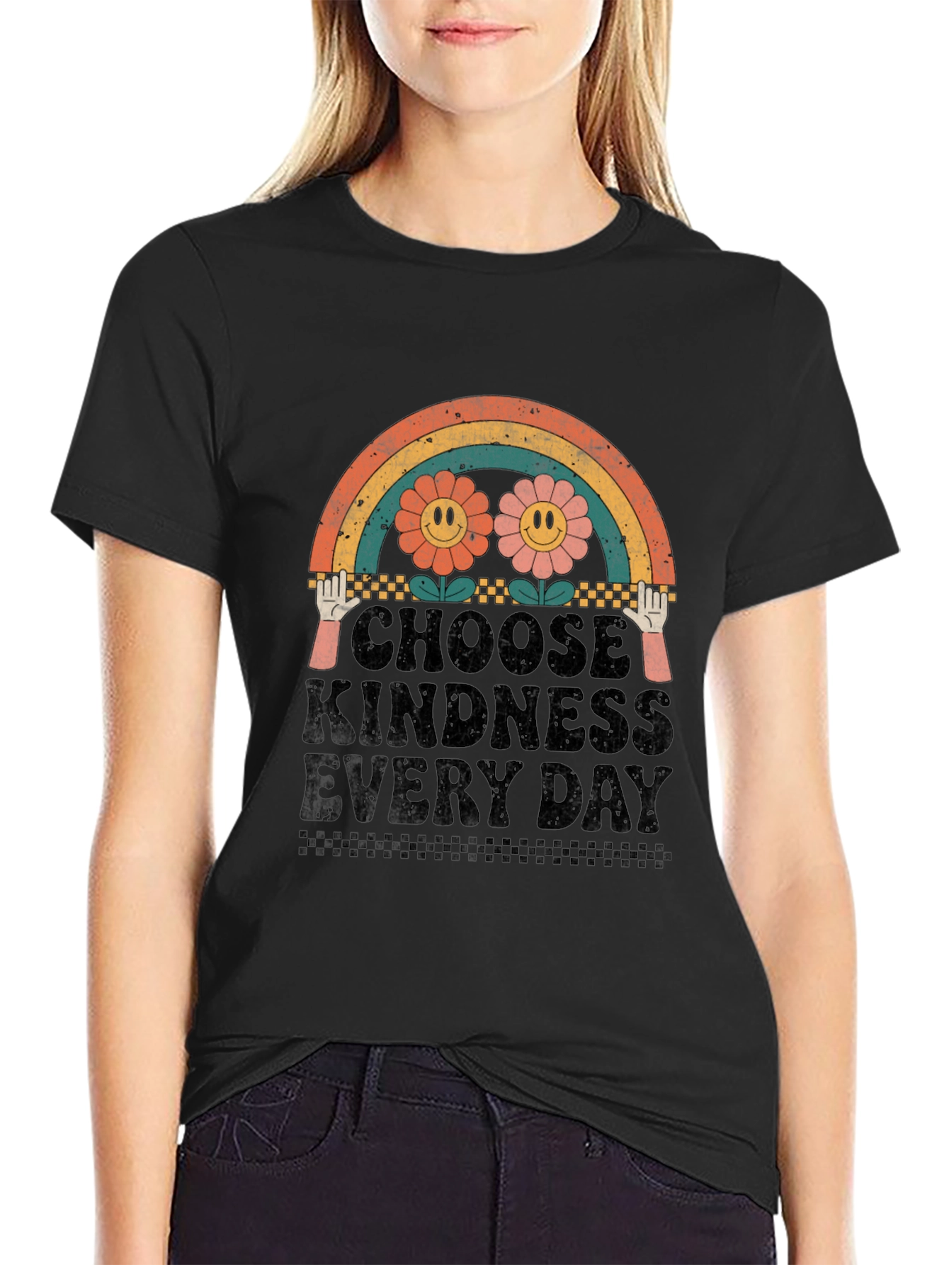 Black Choose Kindness Every Day Graphic Tee - Black view 2