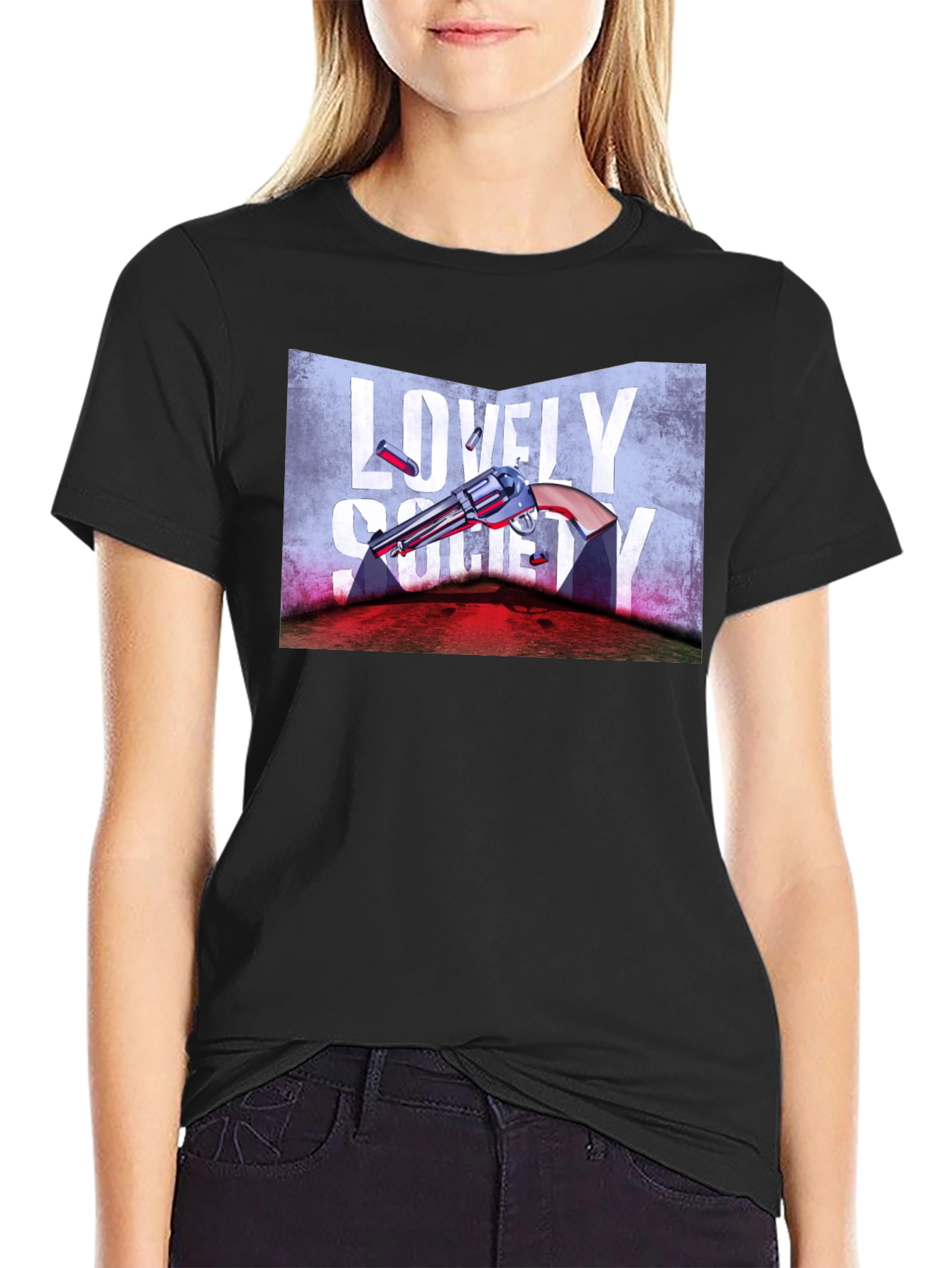 Lovely Society Graphic Tee - Edgy Design - 2
