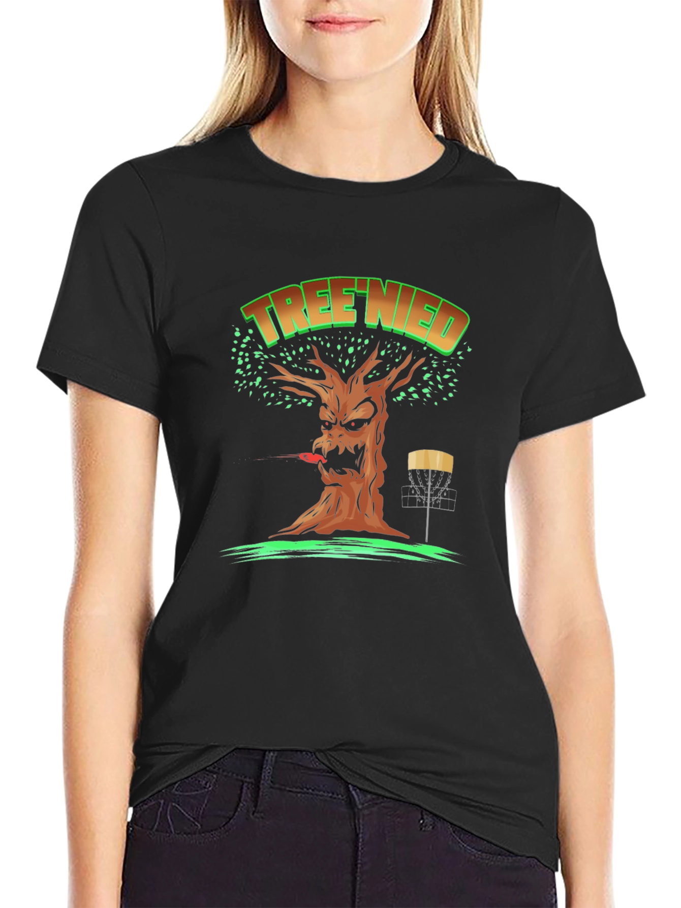 Black Tree'd Disc Golf T-Shirt view 2