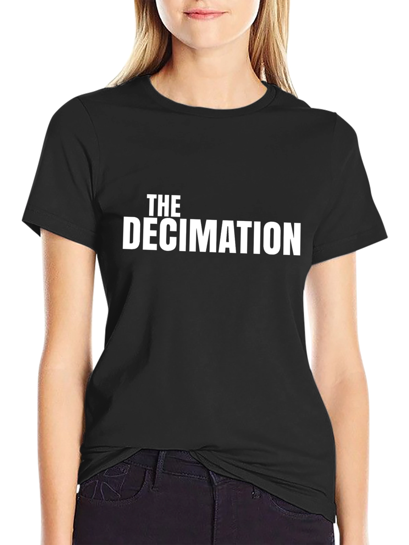 Black The Decimation Graphic T-Shirt - Bold Statement Tee view 2