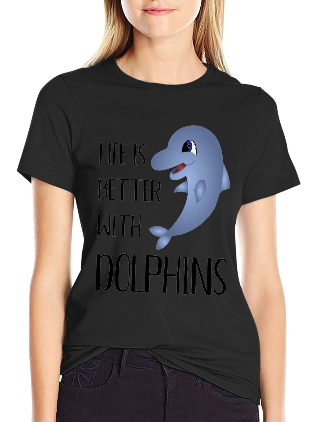 Life Is Better With Dolphins Graphic Tee - 2