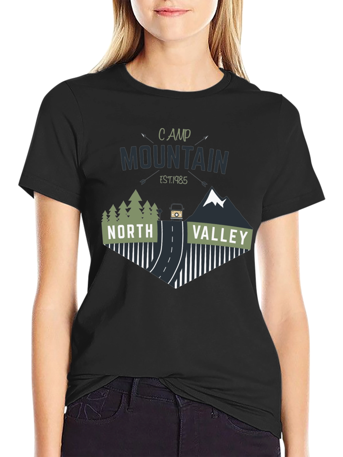 Black Camp Mountain North Valley T-Shirt view 2