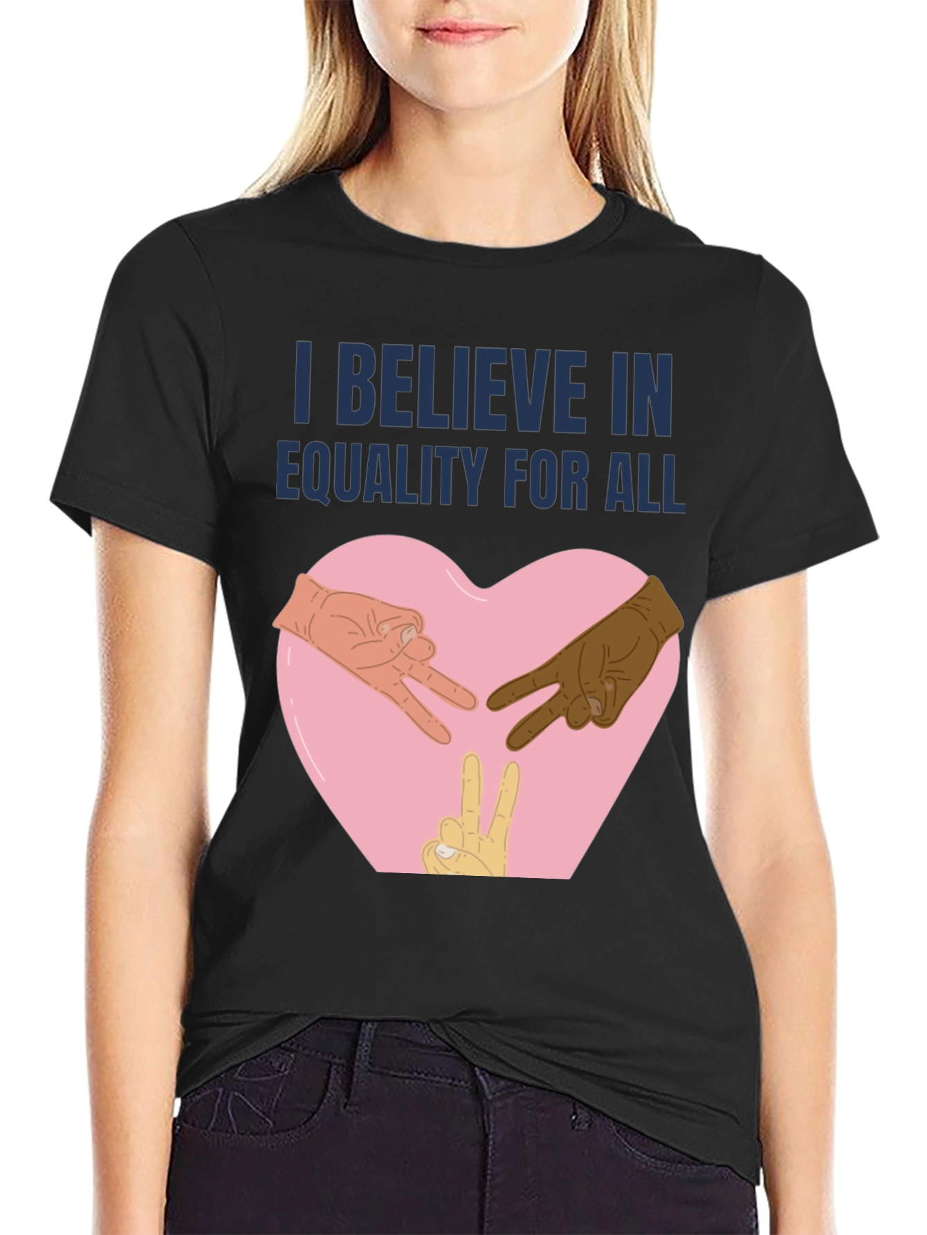 Black Equality for All T-Shirt view 2