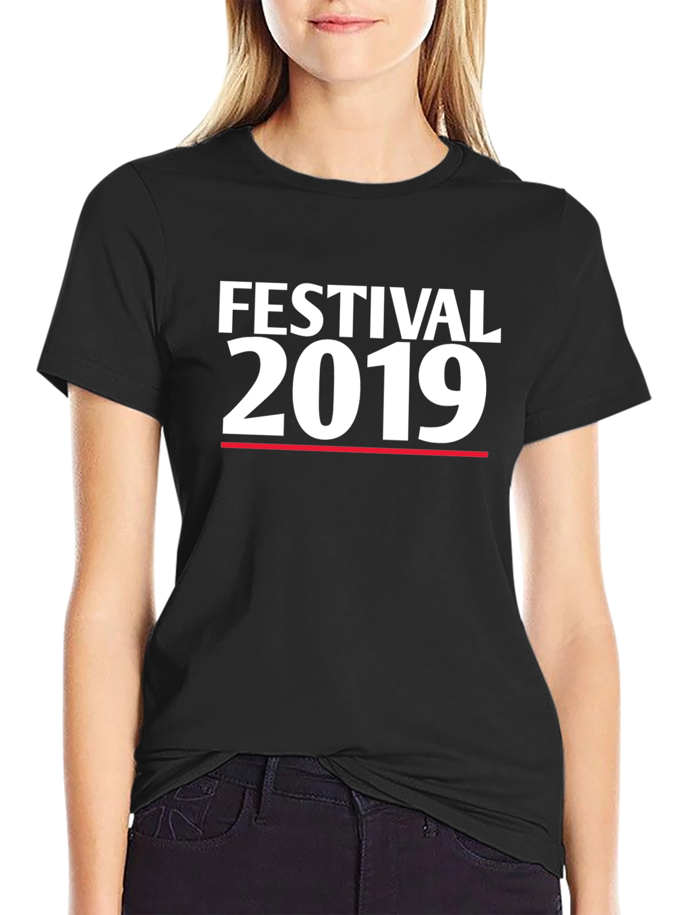 Black Festival 2019 T-Shirt - Black Cotton Blend view 2