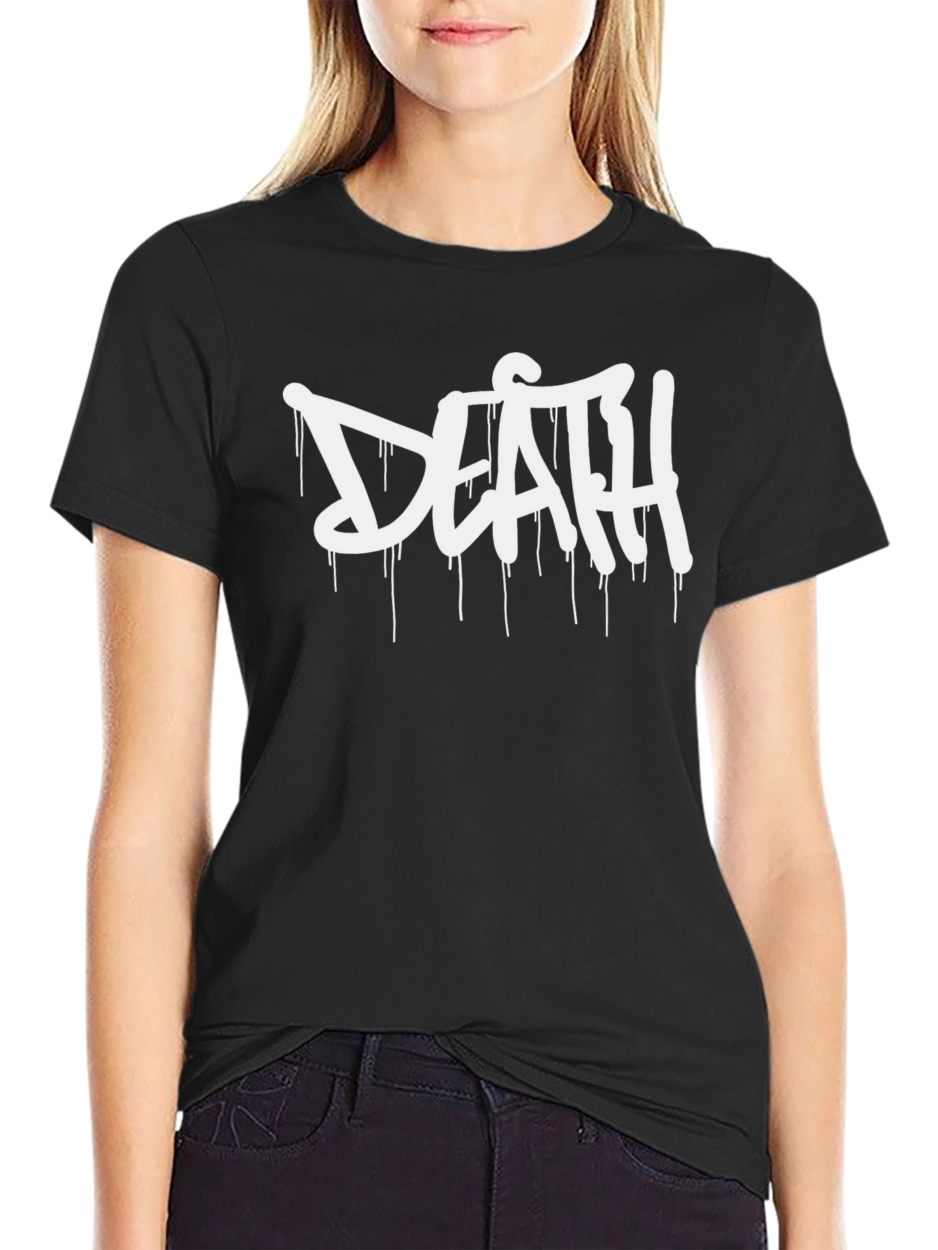 Black Black "Death" Graphic Tee view 2