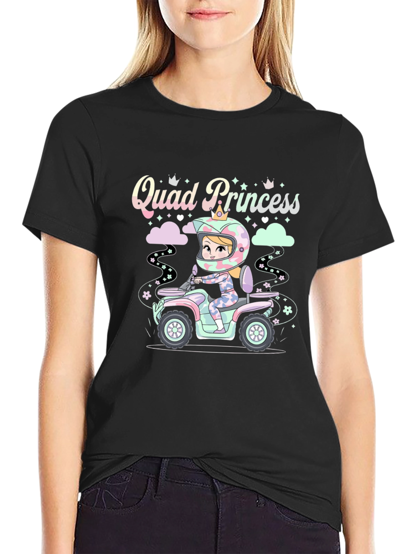 Black Quad Princess Graphic T-Shirt view 2