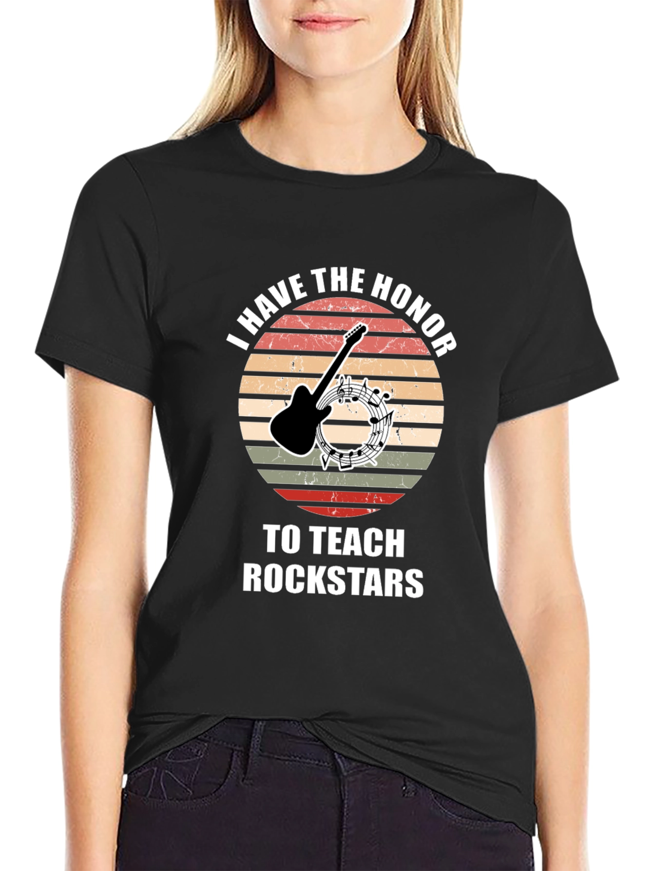 Black I Have The Honor To Teach Rockstars T-Shirt view 2