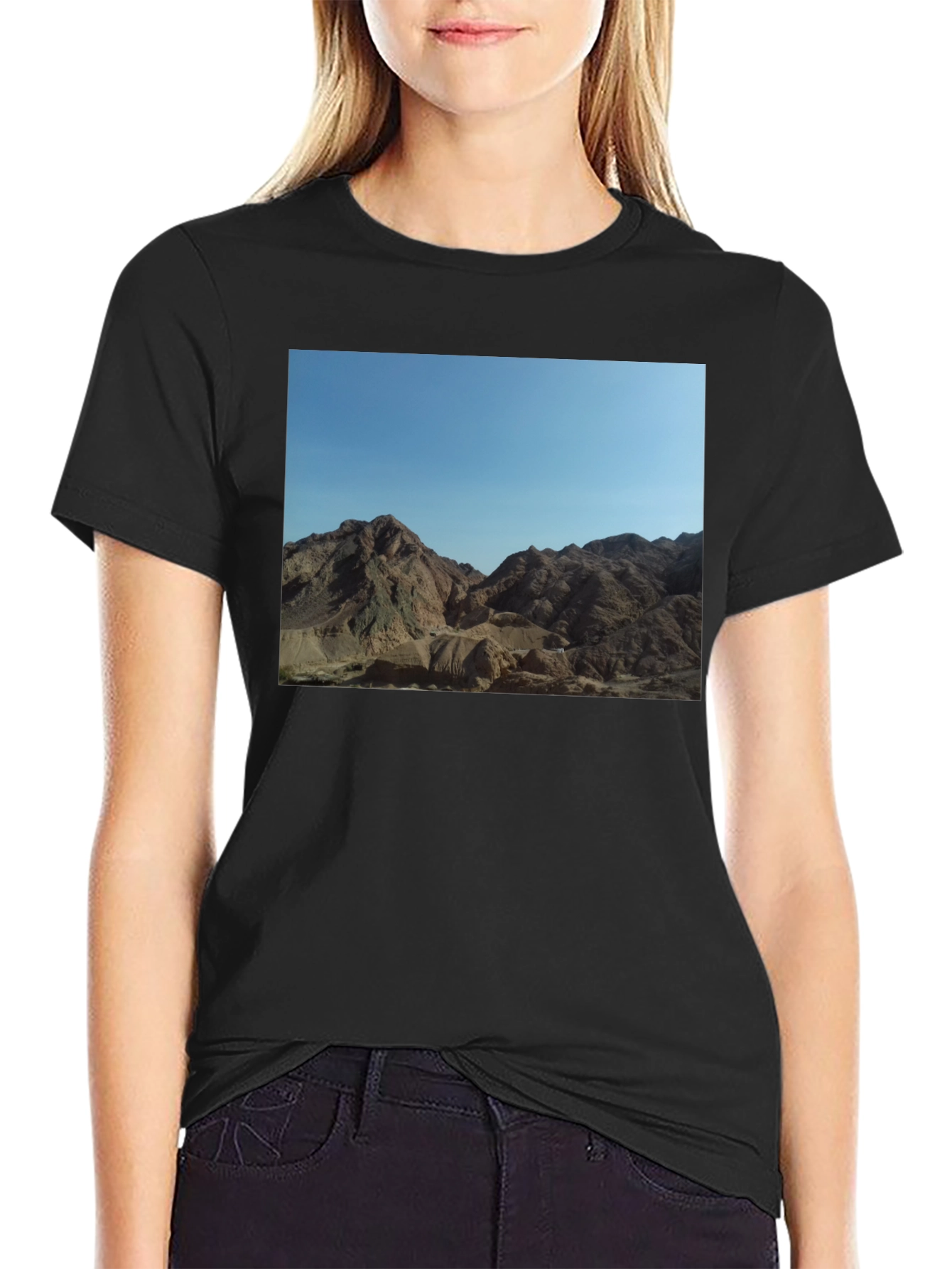 Black Mountain Vista Graphic Tee - Unisex Black T-Shirt view 2