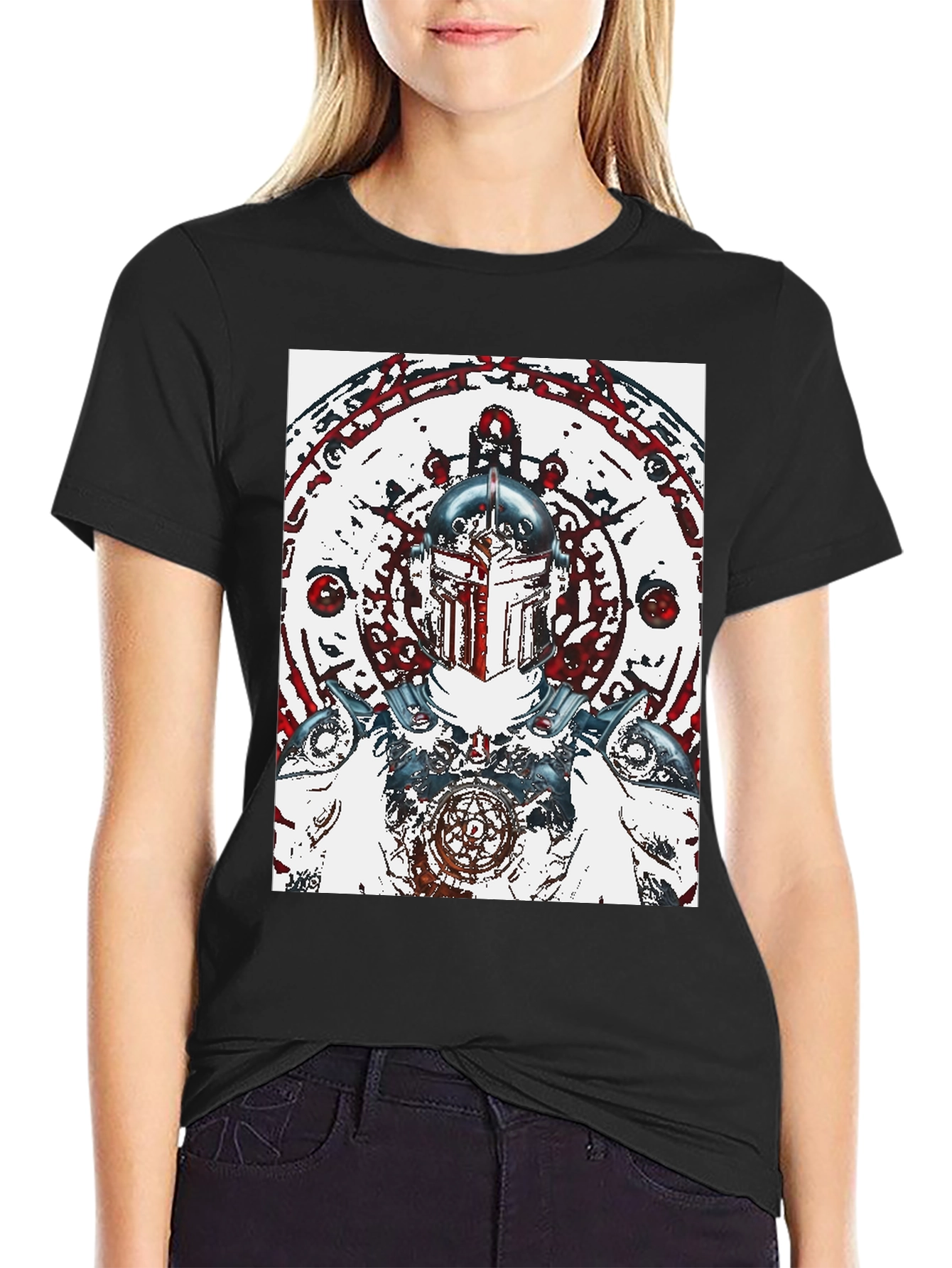 Black Warrior Graphic Black T-Shirt view 2