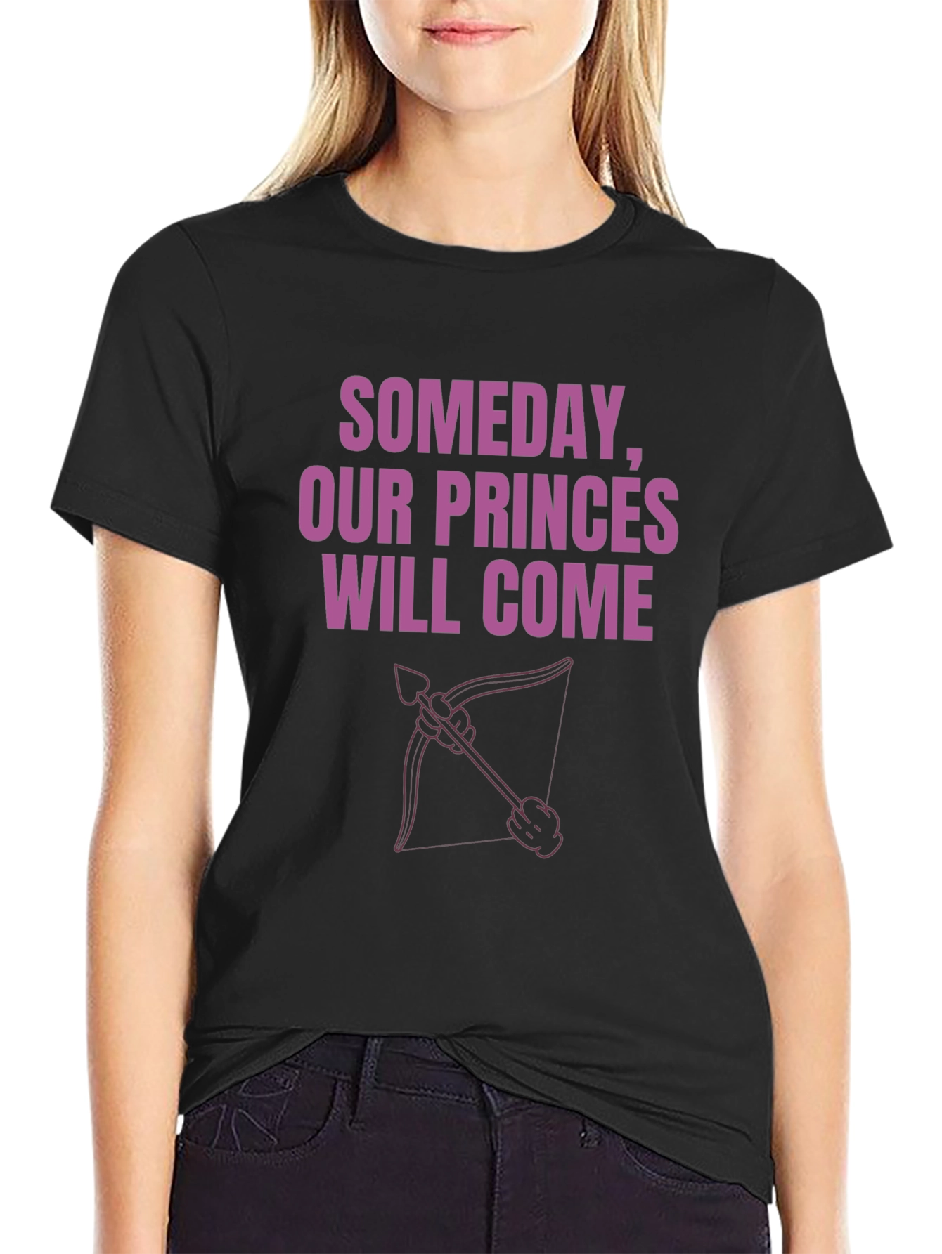 Black Someday Our Princes Will Come Graphic Tee view 2