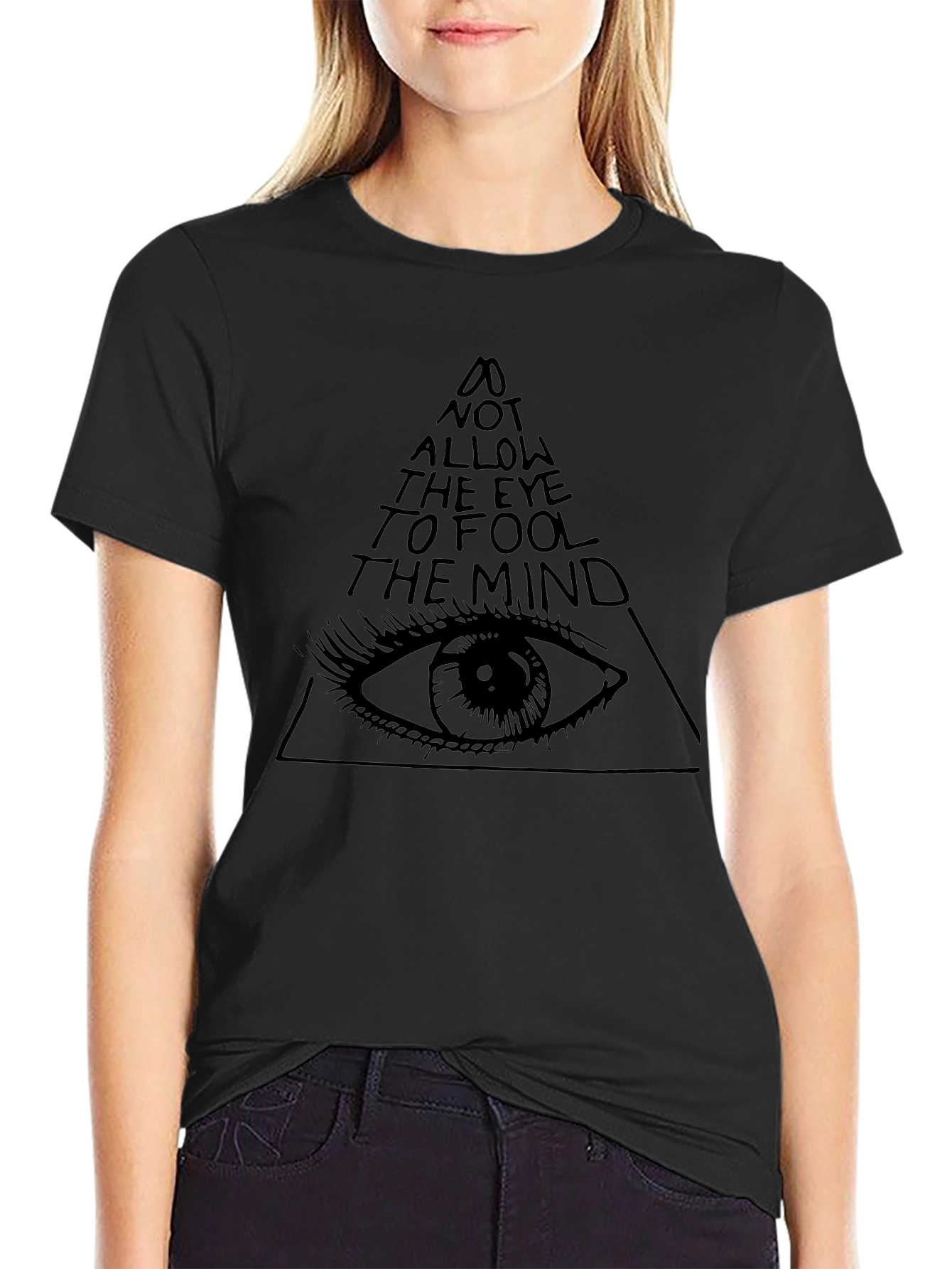 Black Eye & Pyramid Graphic Tee - Black T-Shirt view 2