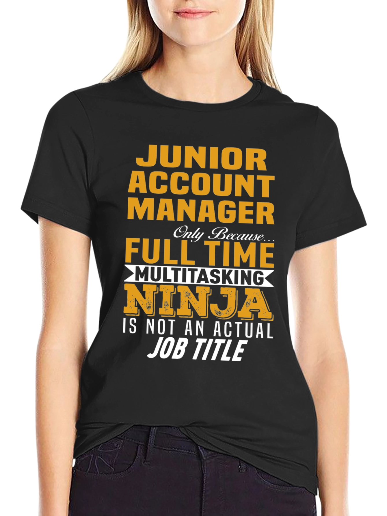 Black Junior Account Manager Ninja T-Shirt view 2