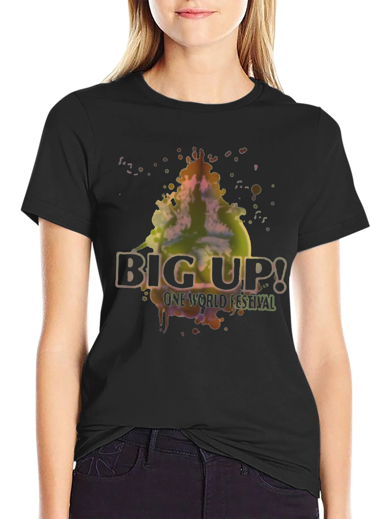Black Big Up! One World Festival Graphic T-Shirt view 2