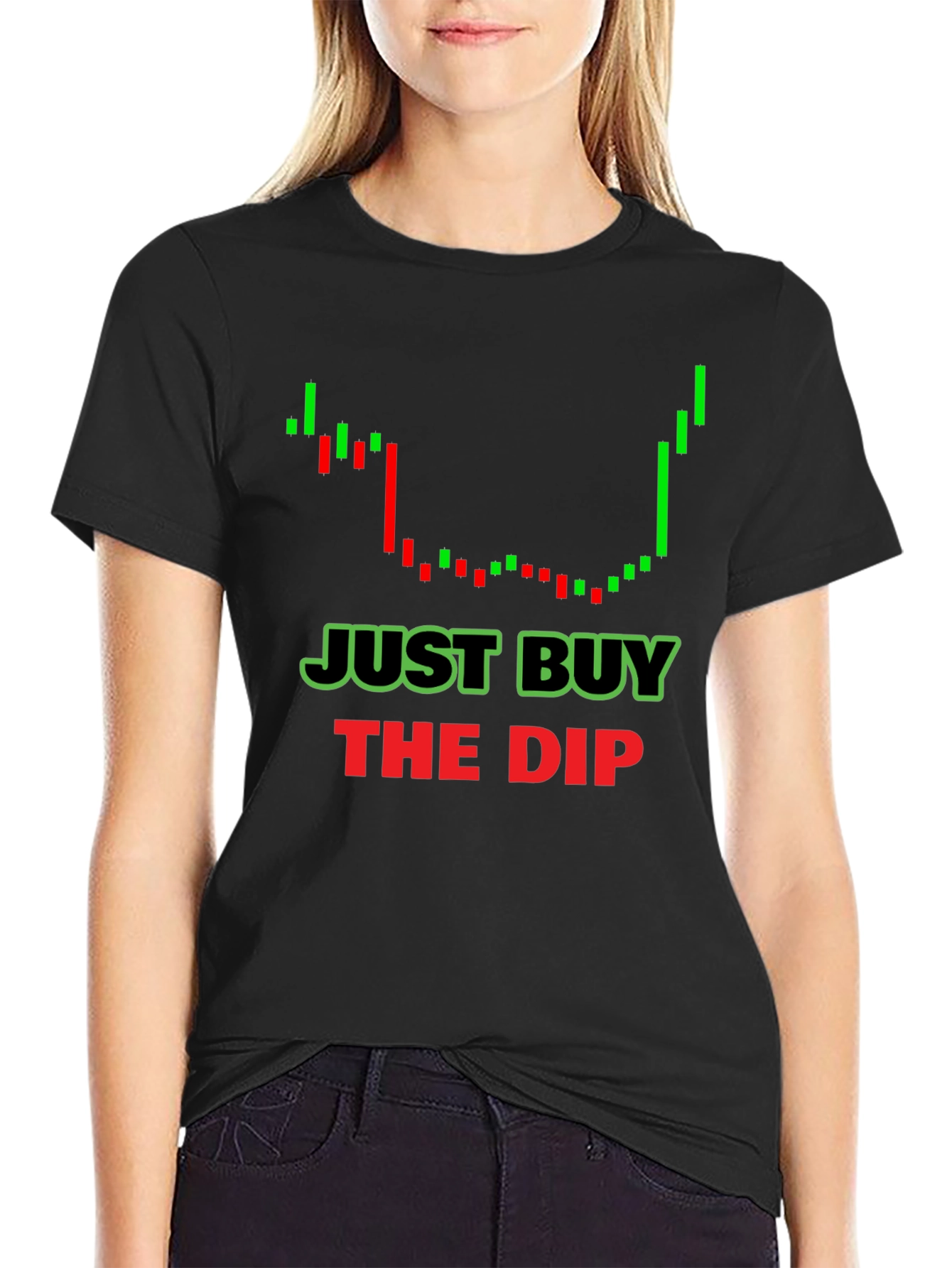 Black Just Buy The Dip T-Shirt - Trader Apparel view 2