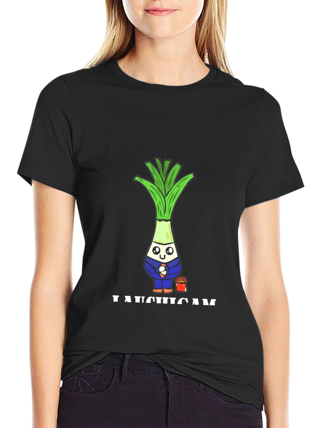 Funny Leek Character T-Shirt - 2