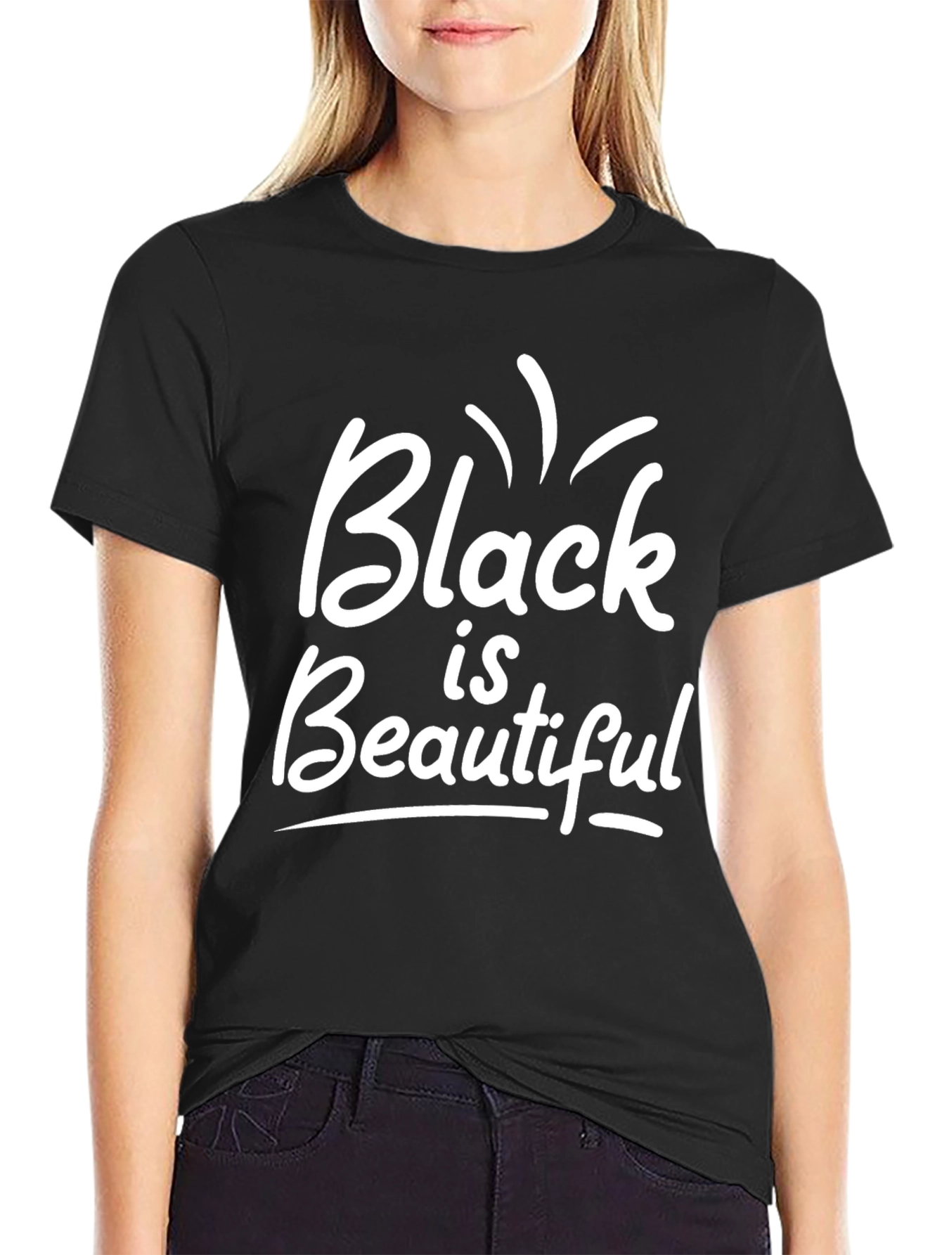 Black Black is Beautiful Graphic T-Shirt - Unisex view 2