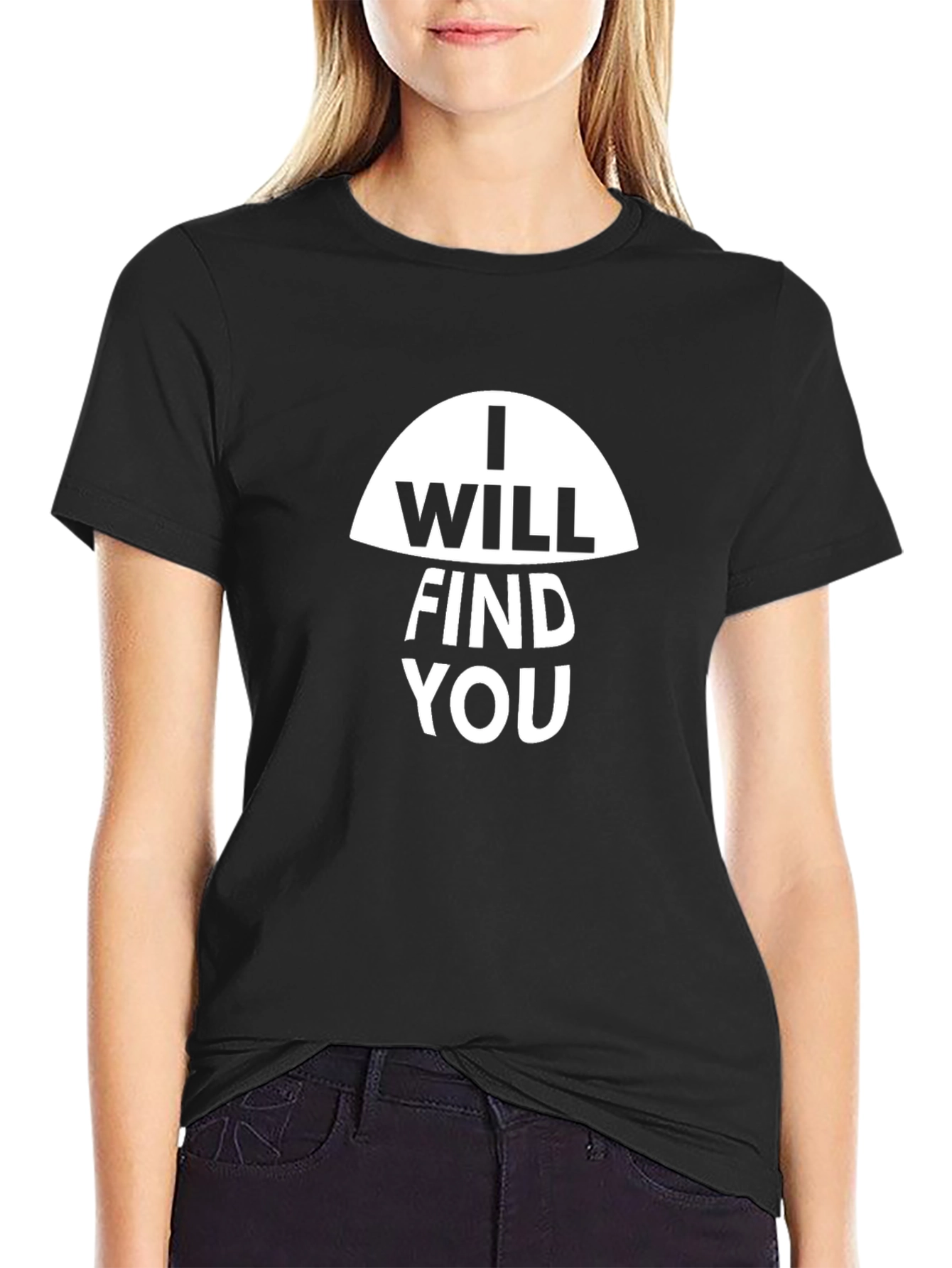 Black I Will Find You Graphic Tee - Black view 2