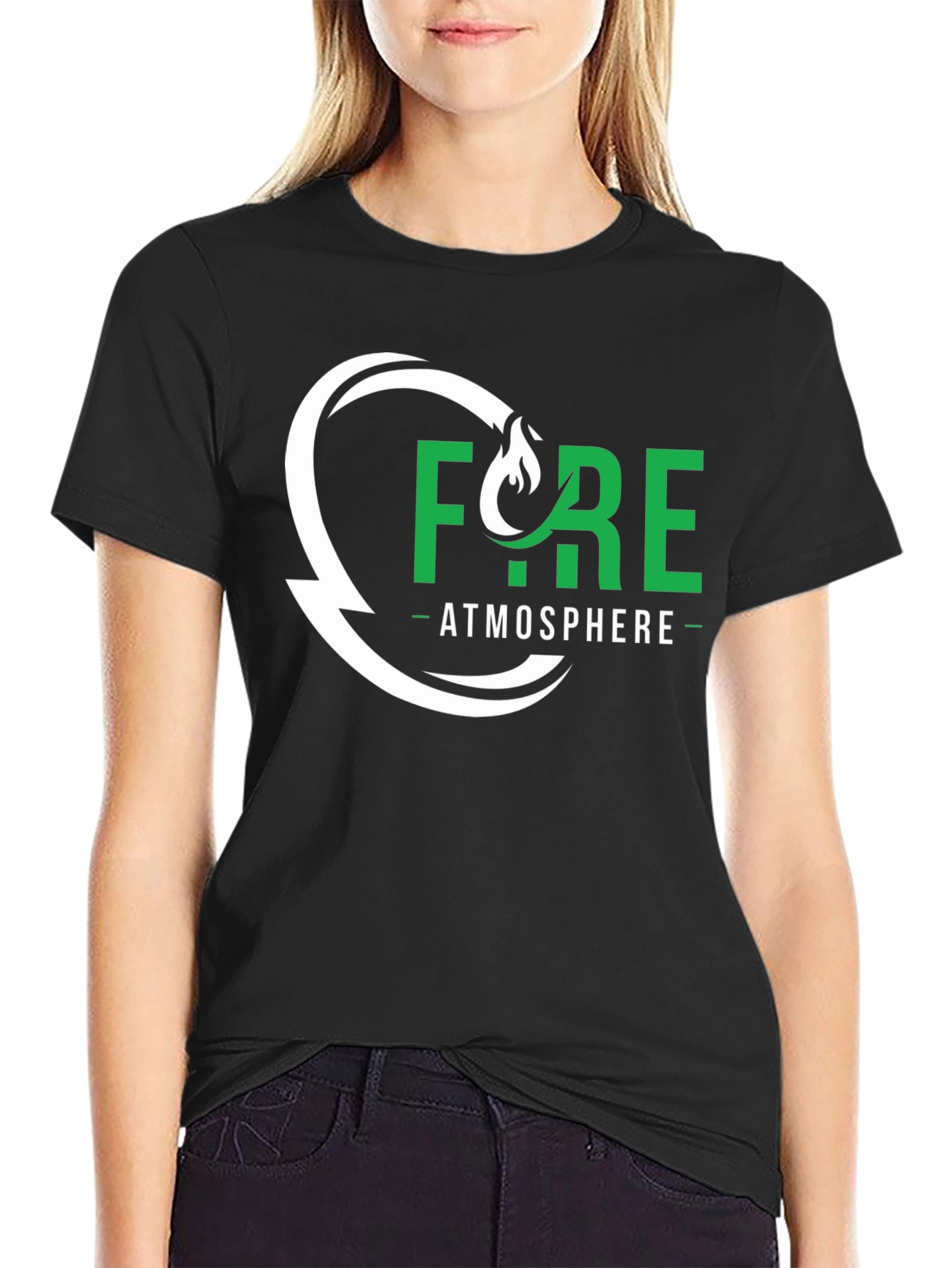 Black Fyre Atmosphere Graphic Tee - Black Cotton Blend view 2