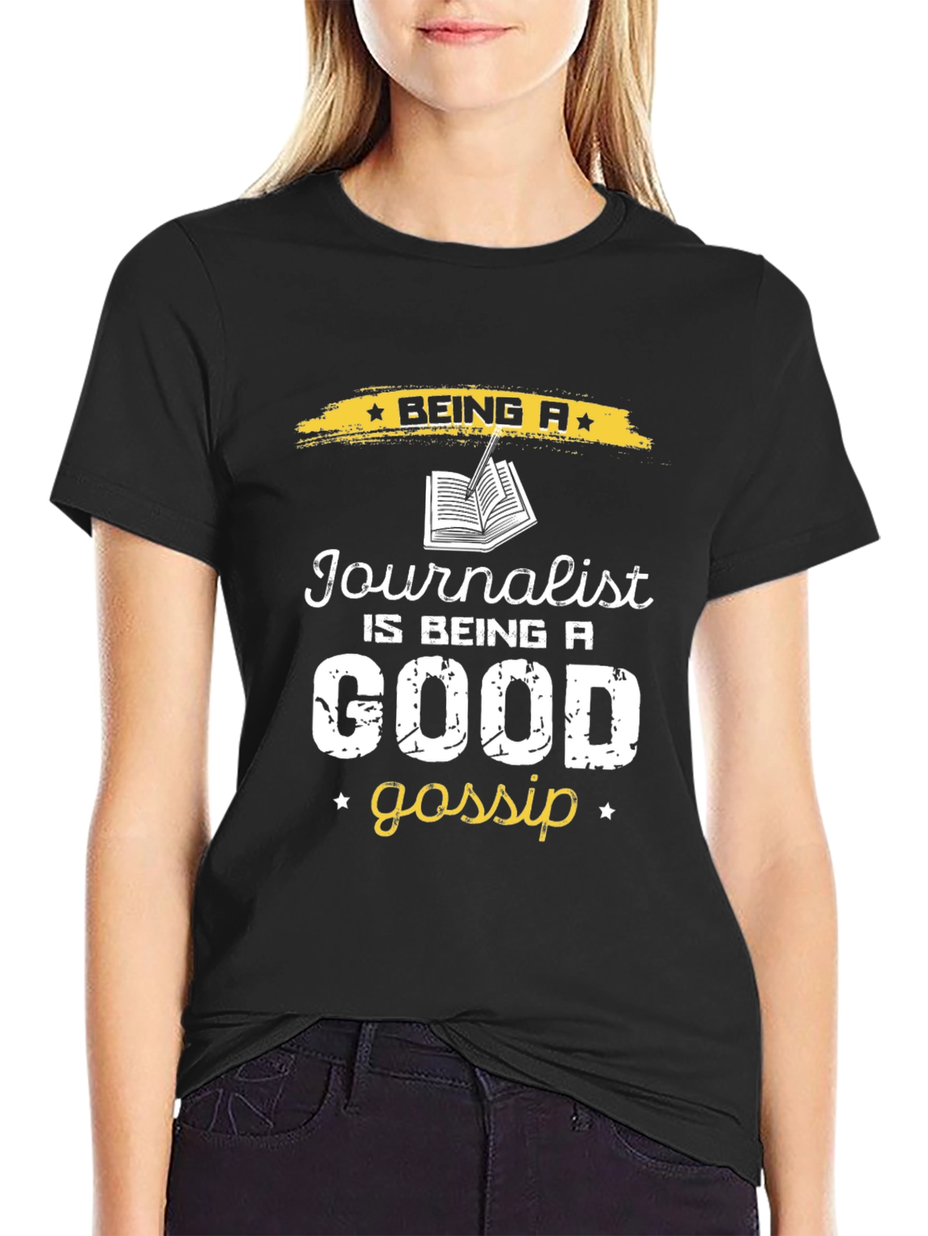 Black Journalist Good Gossip Novelty T-Shirt view 2