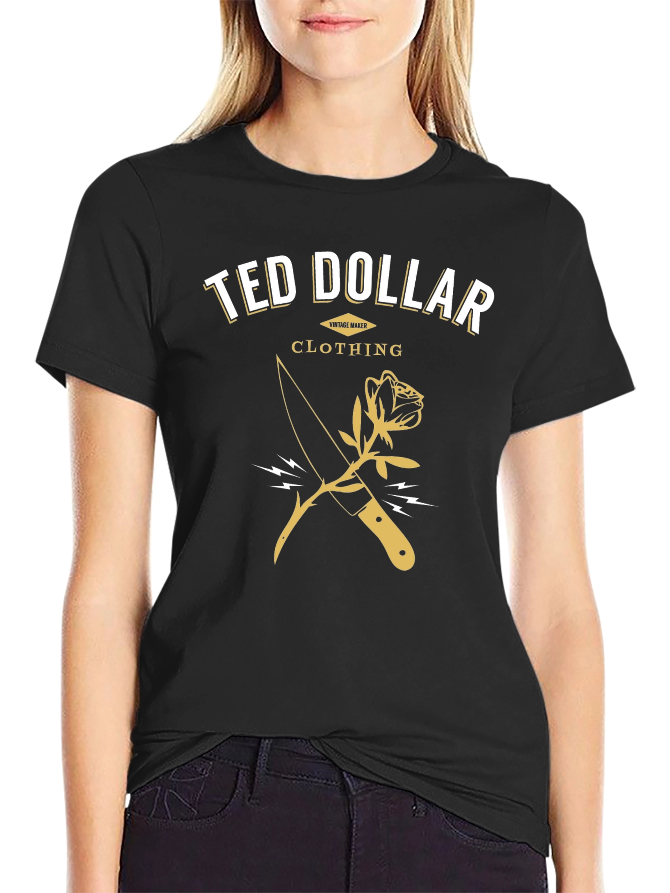 Black Ted Dollar Vintage Maker Black Graphic Tee view 2