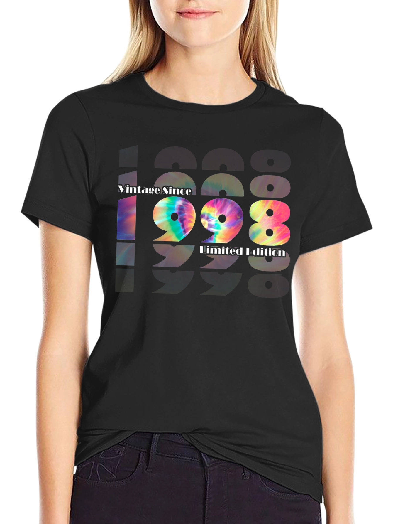 Black Vintage Since 1998 Limited Edition Graphic T-Shirt view 2