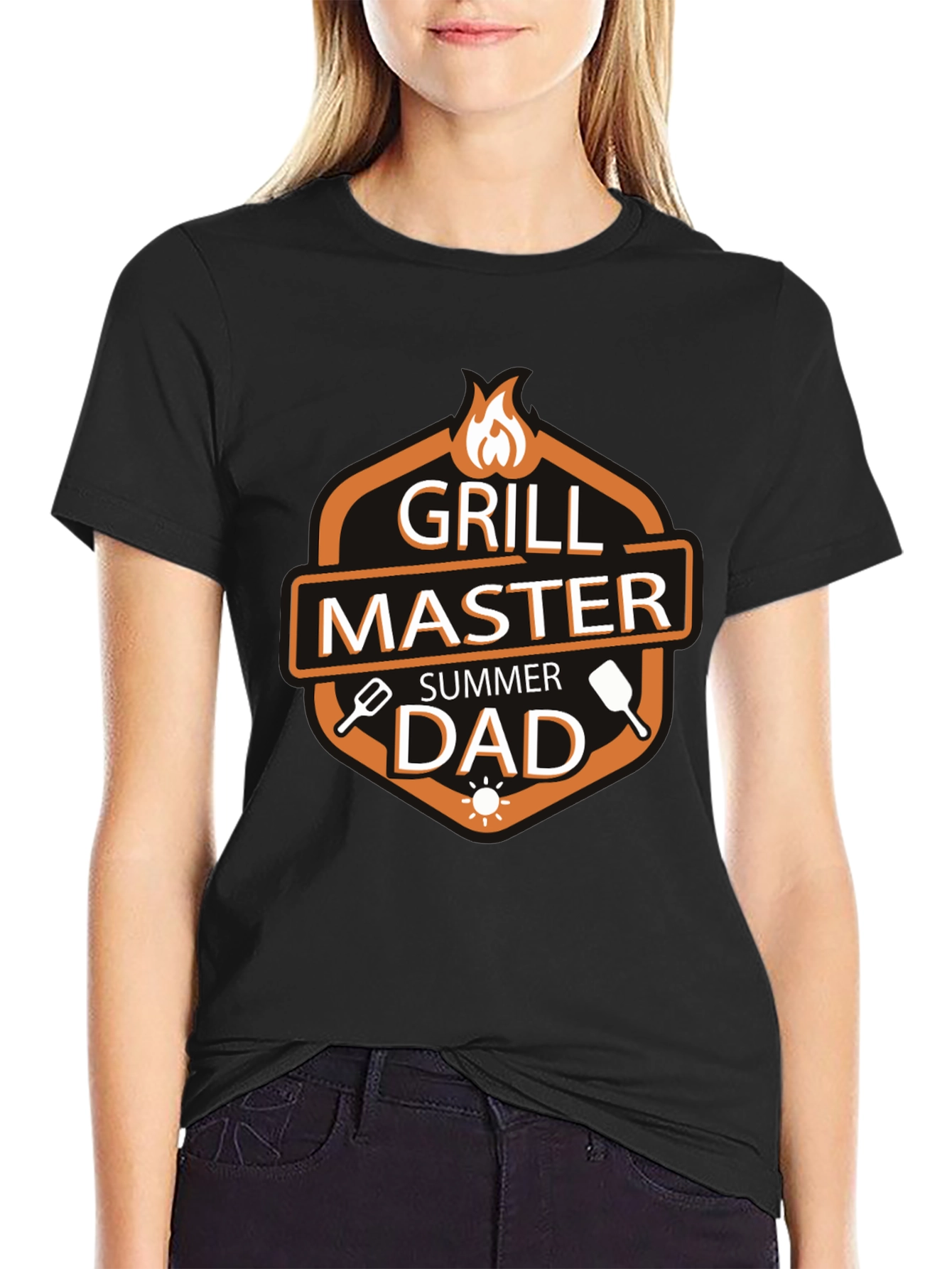 Black Grill Master Summer Dad T-Shirt view 2