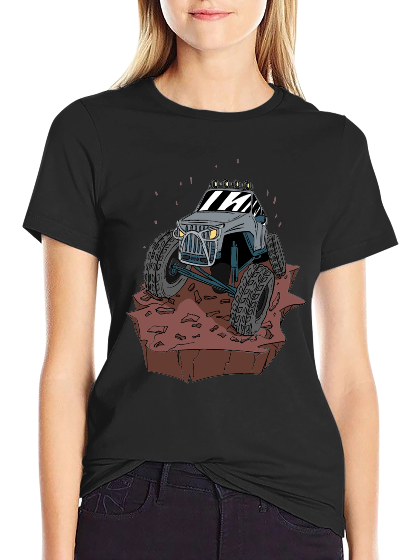 Black Off-Road Adventure T-Shirt view 2