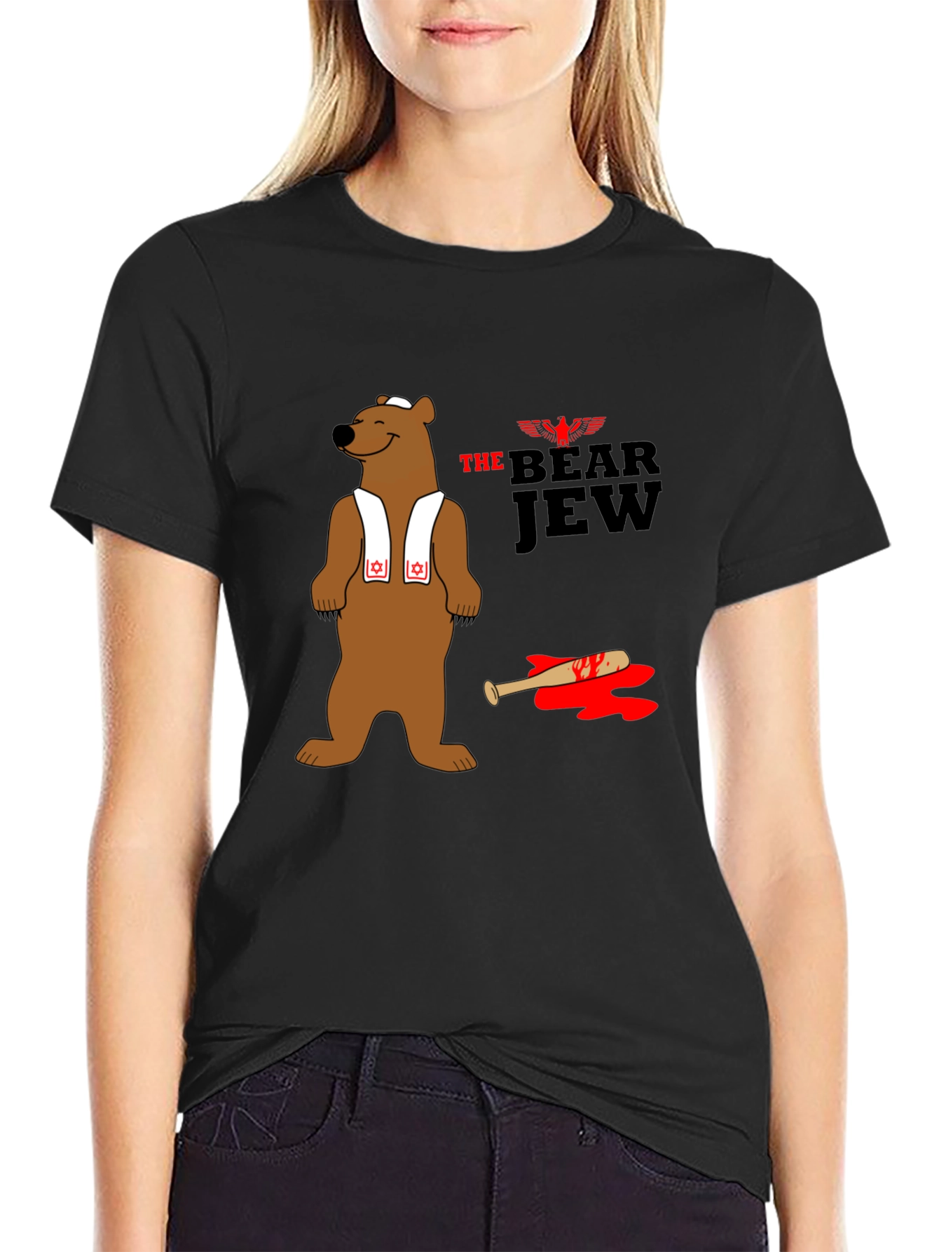 Black The Bear Jew T-Shirt view 2