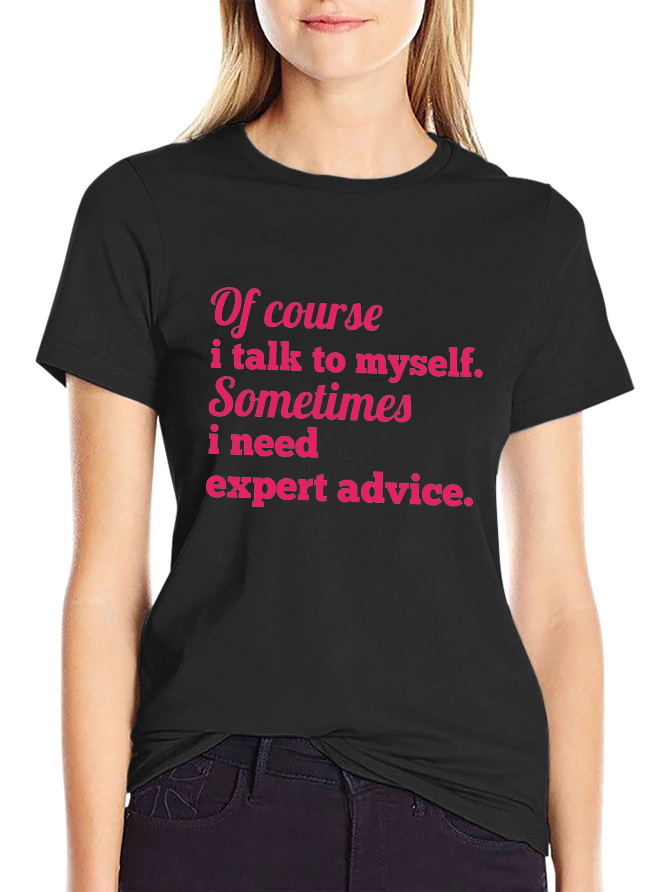 Black Funny Graphic T-Shirt - Expert Advice Tee view 2