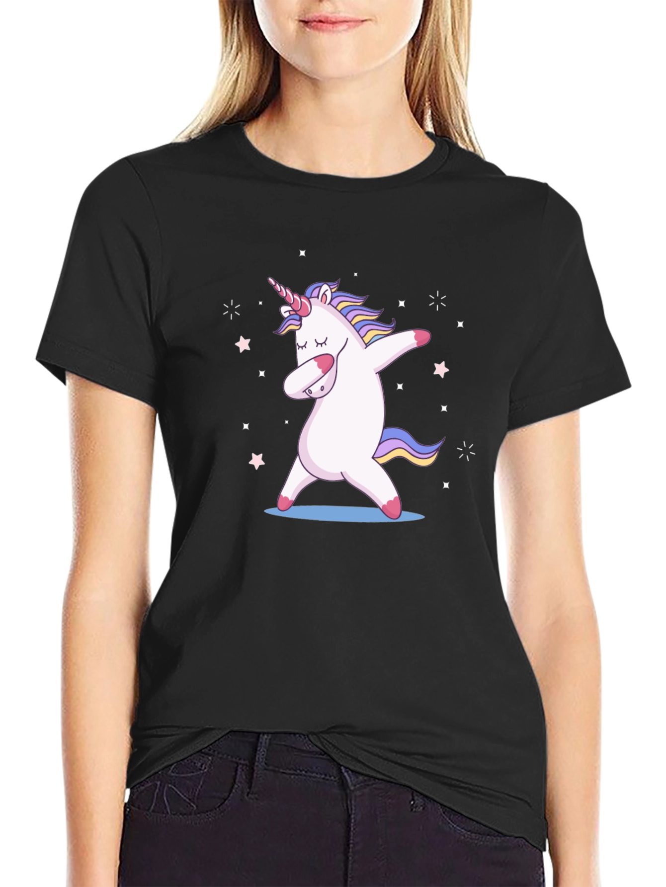 Black Unicorn Dab T-Shirt - Funny & Stylish view 2