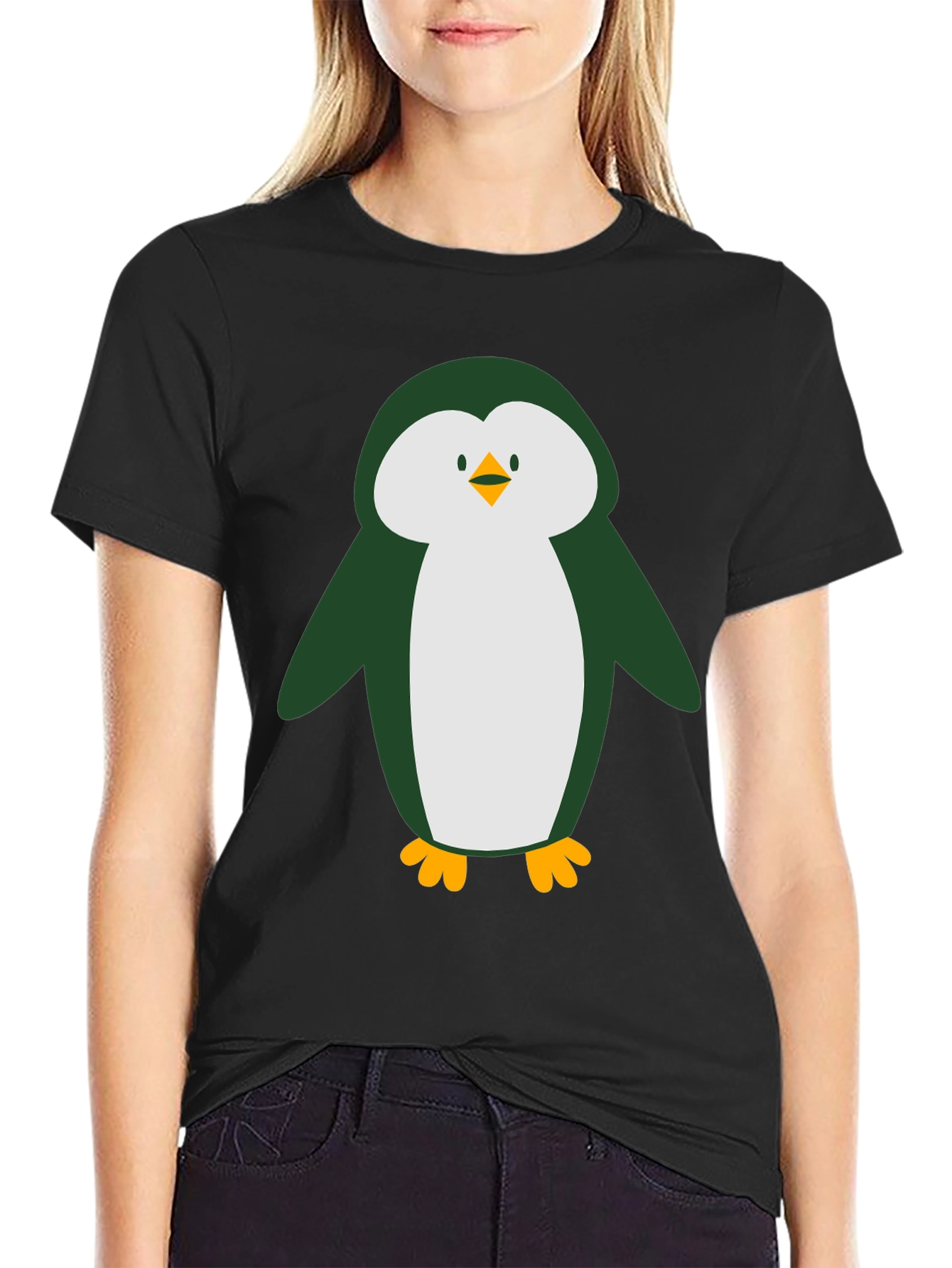 Black Penguin Graphic Tee - Comfy Casual Style view 2