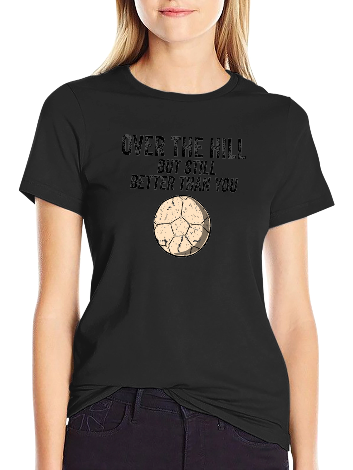 Black Funny Over The Hill Graphic Tee view 2