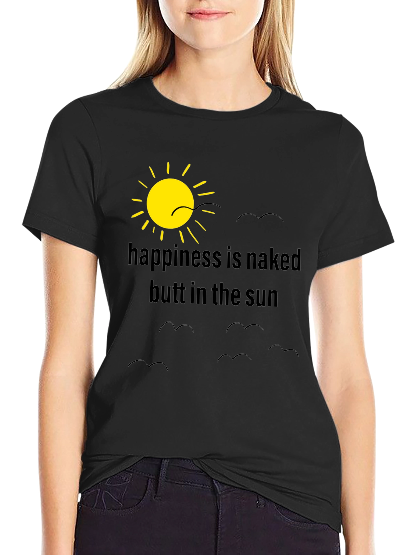 Black Happiness is Naked Butt in the Sun T-Shirt view 2