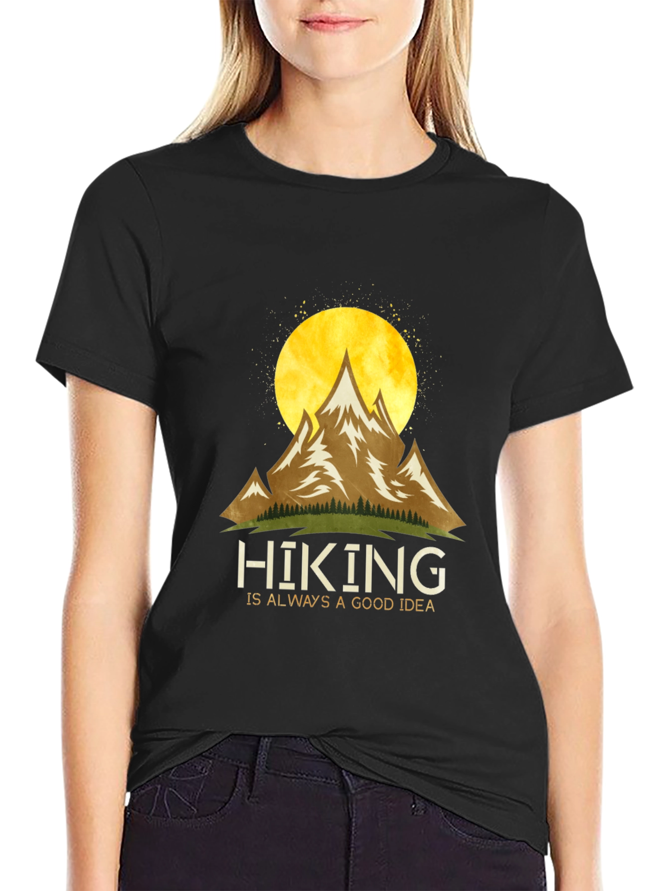 Black Hiking is Always a Good Idea T-Shirt view 2